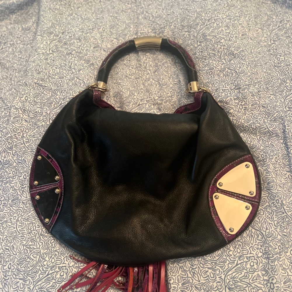 Gucci RARE LIMITED Indy Leather Python Tassel Hobo Large Bag - Picture 6 of 7